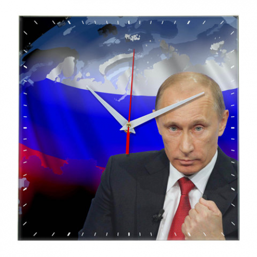 Настенные часы 'Путин - угроз нет'